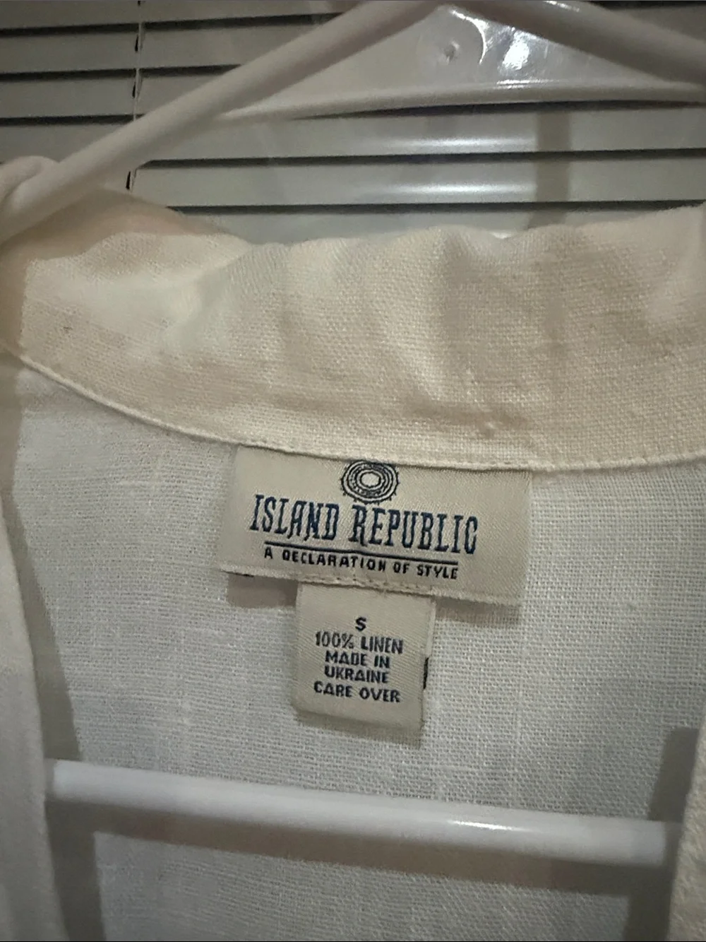 Island Republic White Button-Front Cotton Tunic